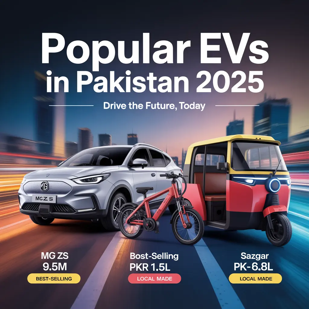 Popular EVs in Pakistan 2025